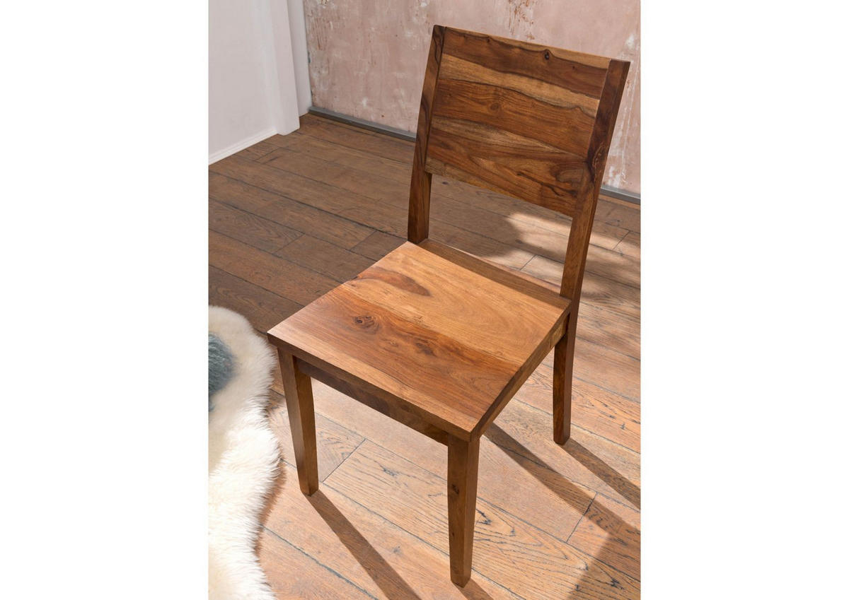 STUHL Massivholz 45 x 47 x 90 cm braun SYDNEY #133 - Braun, Holz (45/90/47cm) - Massivmoebel24