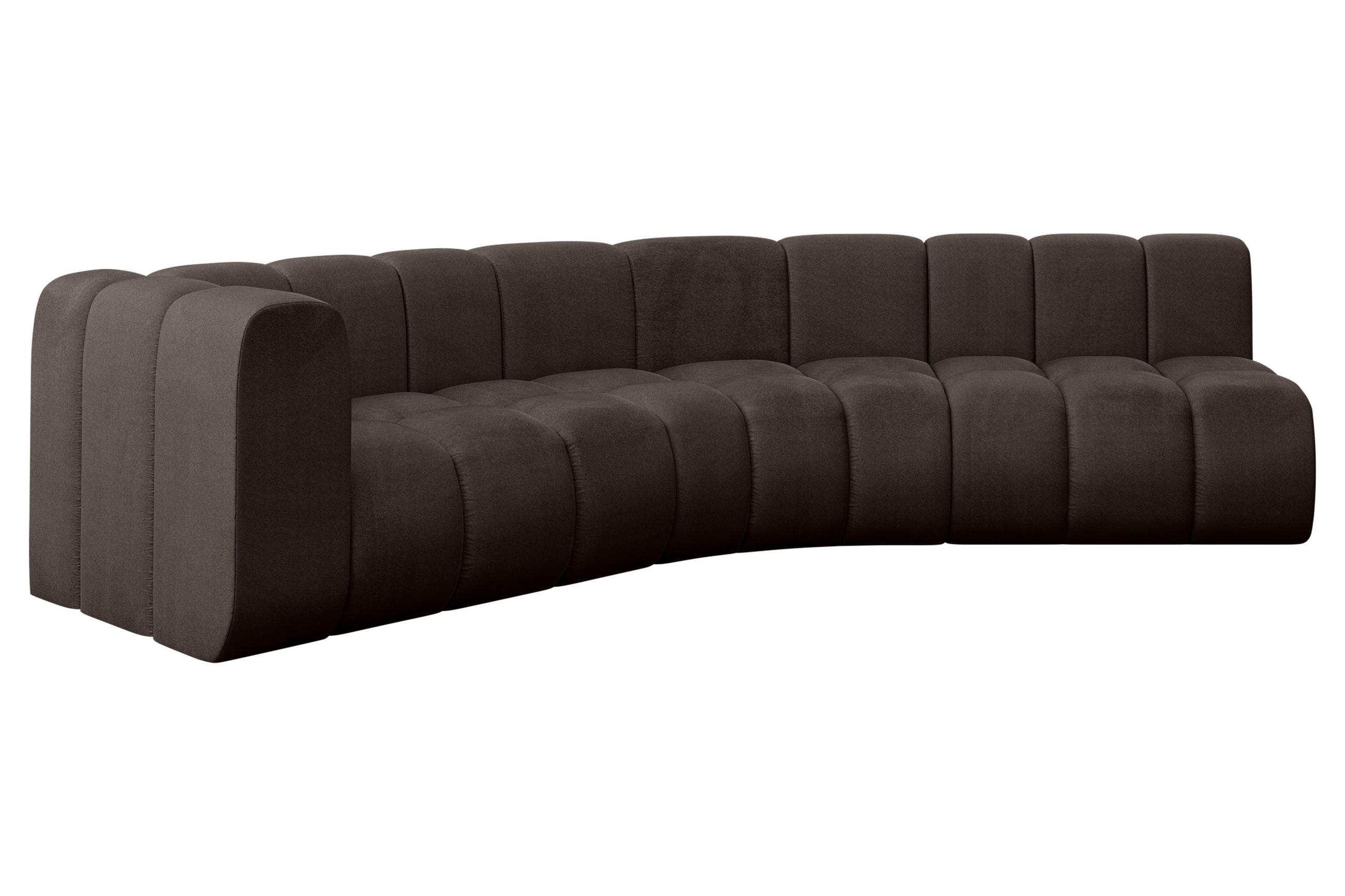 ECKSOFA modulares Sofa Karex-L1 - 308x194x70 cm Braun - Braun, Holzwerkstoff/Textil (308/194cm) - ALTDECOR