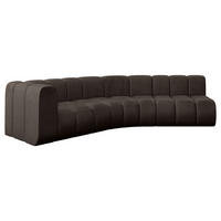ECKSOFA modulares Sofa Karex-L1 - 308x194x70 cm Braun - Braun, Holzwerkstoff/Textil (308/194cm) - ALTDECOR