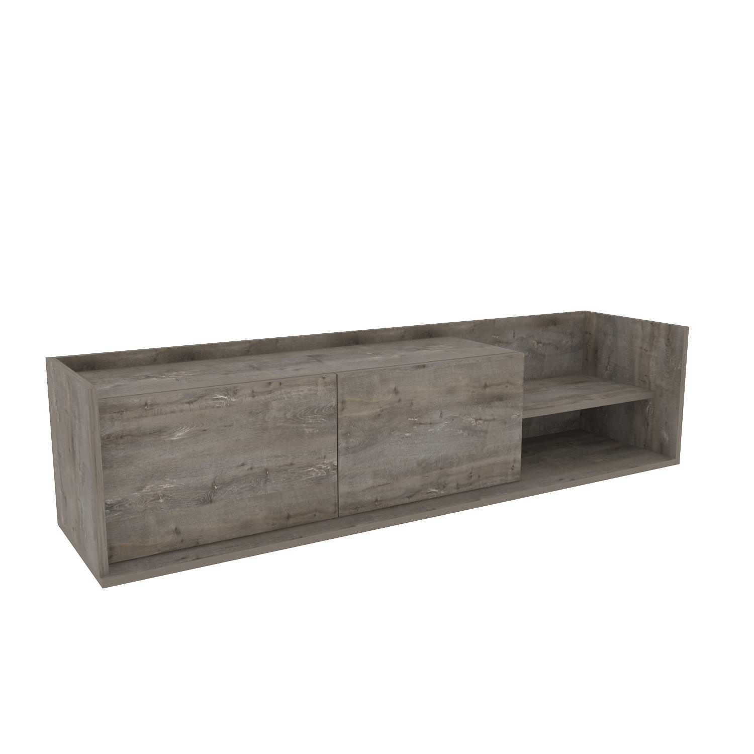 TV-ELEMENT Krog Wenge - Walnussfarben, Holzwerkstoff (160/36.8/35cm)