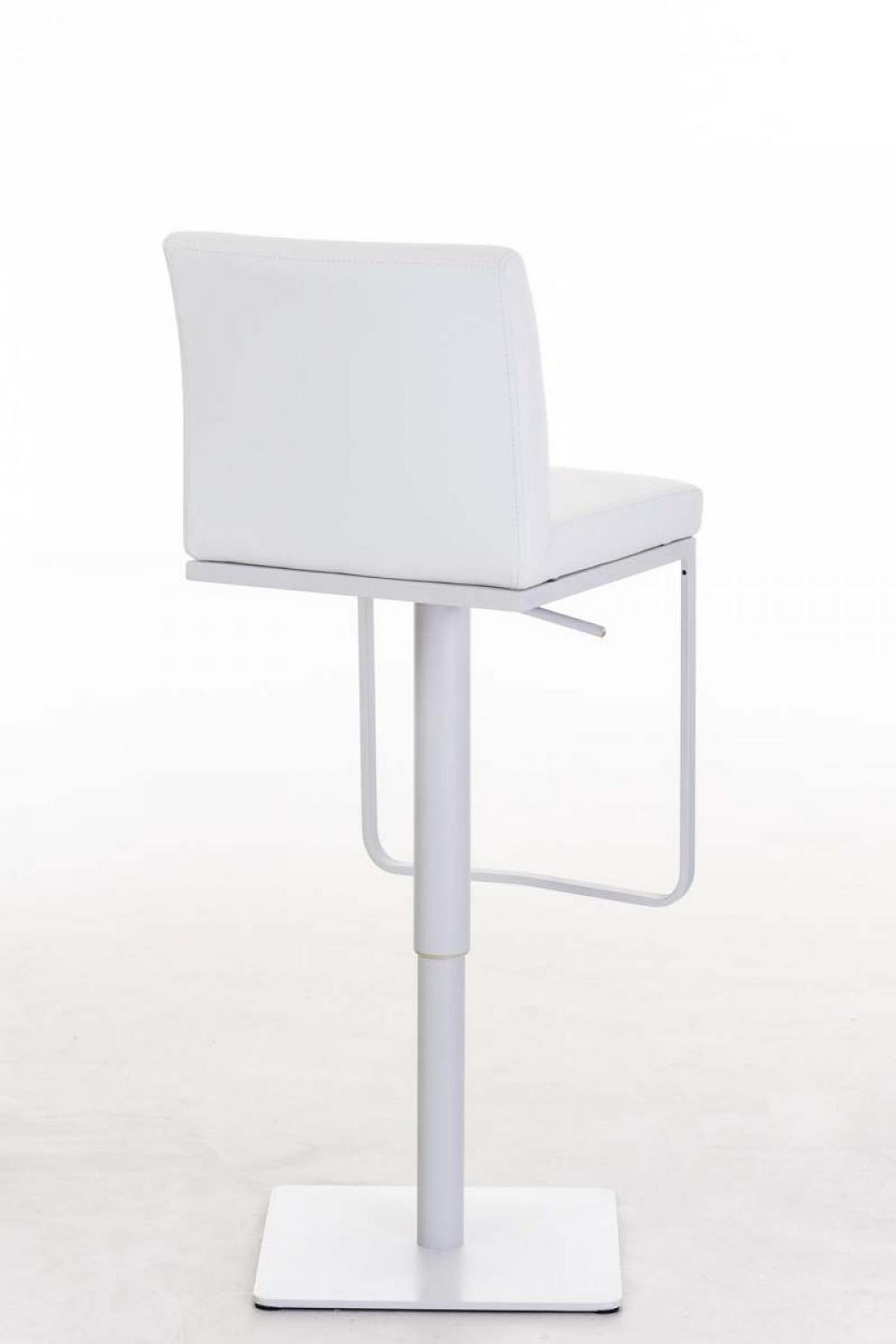 BARHOCKER 2er Set Lederlook Weiß - Weiß, Textil/Metall (42/86/44cm) - CLP