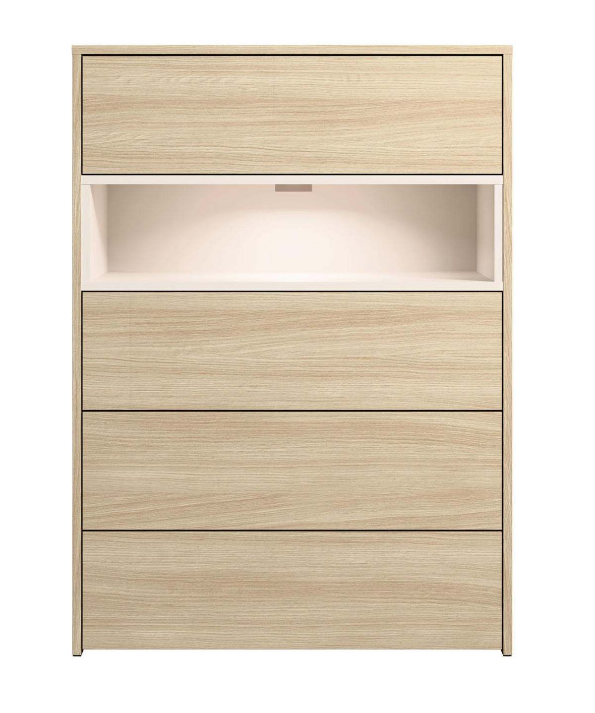 SCHUBLADENKOMMODE Villa Eiche Barista / Wüstensand 80 / 42 / 111cm - Eichefarben/Braun, Holz/Holzwerkstoff (80/111/42cm) - Feldmann-Wohnen