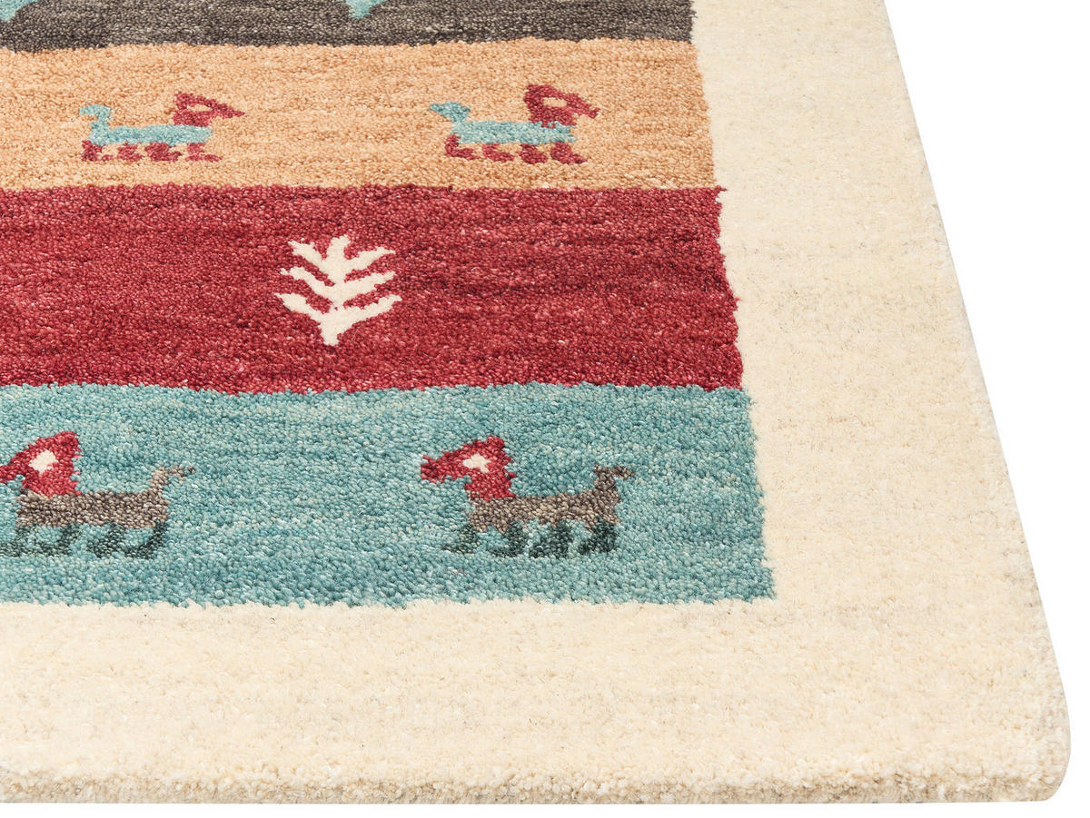 KURZFLOR-GABBEH Sarilar 230/160 cm - Multicolor, Textil (160/230cm) - Beliani