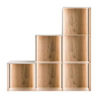 METALLREGAL QUADRO V mit LED-Beleuchtung - Kaschmir/Eiche Artisan, Holzwerkstoff (99/99/20cm) - Lookway