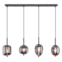 HÄNGELEUCHTE Glas Rauchfarben Grau 4 flammig - Grau, Glas (100/18.5/120cm) - Globo Lighting