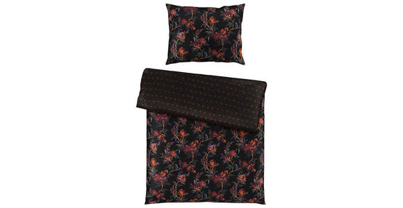 WENDEBETTWÄSCHE Satin 140/200 cm - Schwarz, KONVENTIONELL, Textil (140/200cm) - Esposa