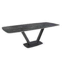 ESSTISCH ovales Fass Schwarz 160/100/76 cm - Schwarz, Stein (100/160/76cm) - ANGEL CERDA