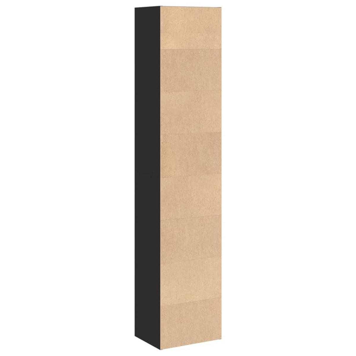 BÜCHERREGAL mit 5 Fächern 40/30/189 cm aus Holzwerkstoff Schwarz - Schwarz, Holz (40/189/30cm) - vidaXL