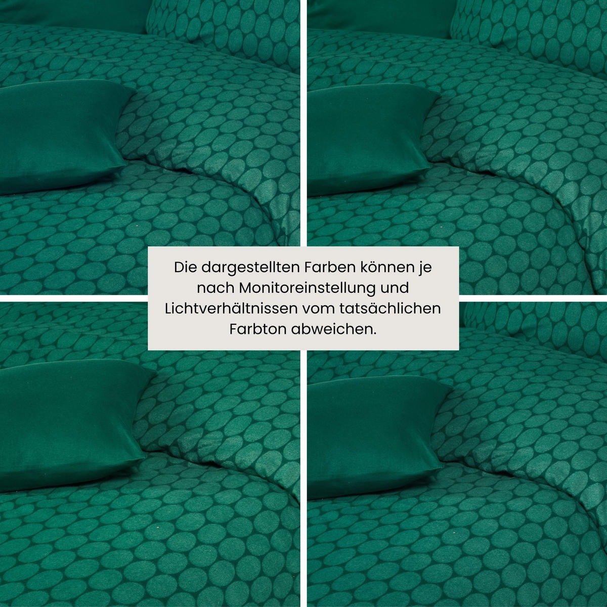 BETTWÄSCHESET Drops - Feinbiber - 2-teilig - 135x200 cm - Smaragd - Smaragdgrün, Textil (135/200cm) - SCHIESSER