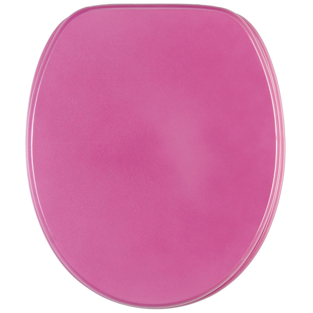 WC-SITZ Glitzer Pink - Pink, Holzwerkstoff (38/6/47cm) - Sanilo