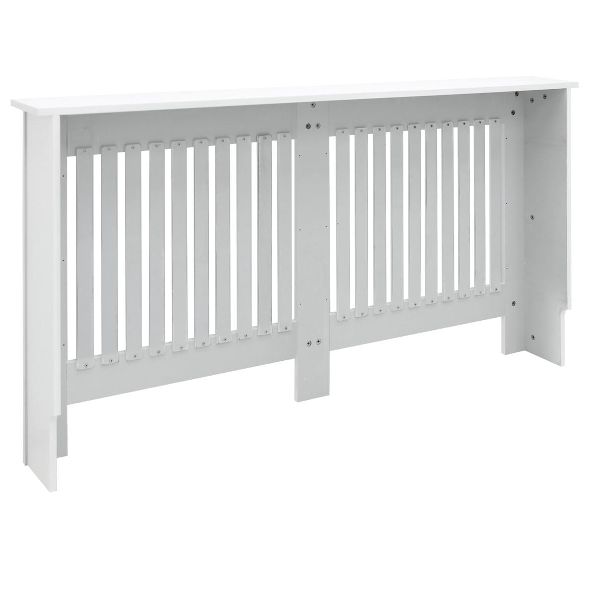 HEIZKÖRPERVERKLEIDUNG Landhausstil 152 x 19 x 82 cm Weiß - Weiß, Holzwerkstoff (19/152/82cm) - ECD-Germany