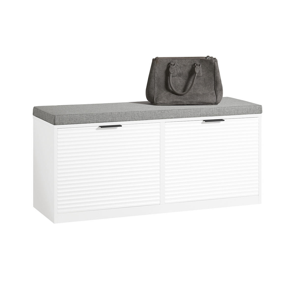 SCHUHBANK Weiß - Weiß, Holzwerkstoff (105/48/35cm) - SoBuy