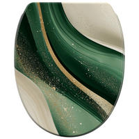 WC-SITZ mit Absenkautomatik & Top Fix Flow - Grün, Holzwerkstoff (37.7/5.5/48cm) - Sanilo