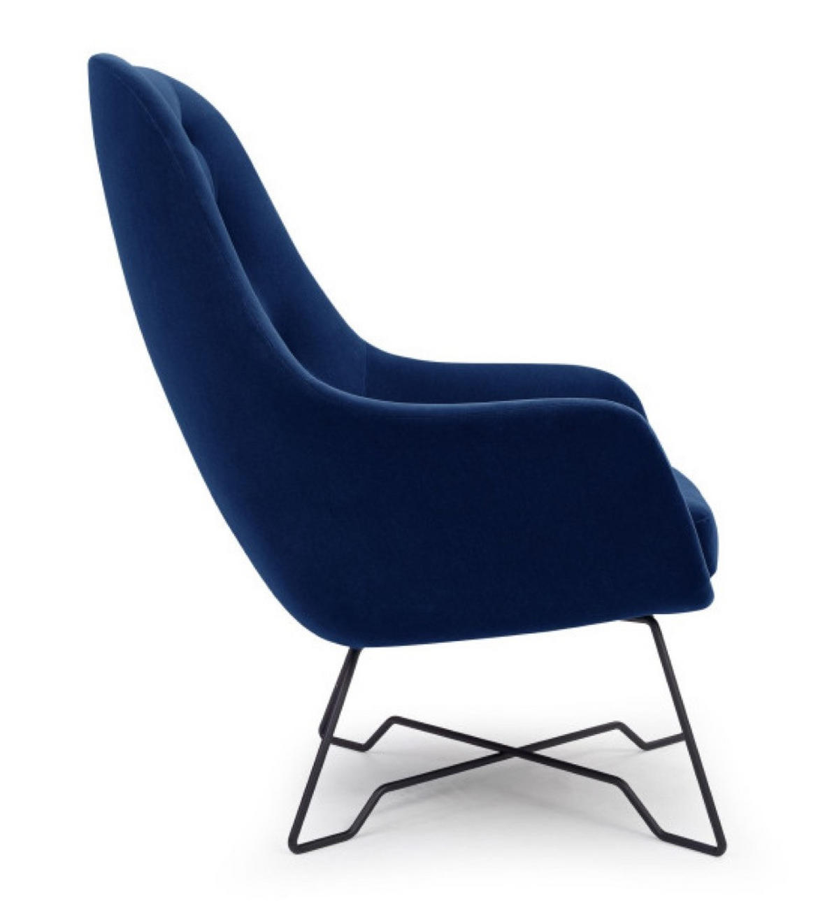 SESSEL Dunkelblau ENZO Gepolstert Mit Gepolstertem Rückenlehne - Dunkelblau, Textil (72.5/101.5/83cm) - Sepro Meble