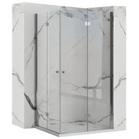 FALTTÜR Duschkabine Rea Fold Modul N2 100x120 - Chromfarben, Glas (100/120/190cm) - REA