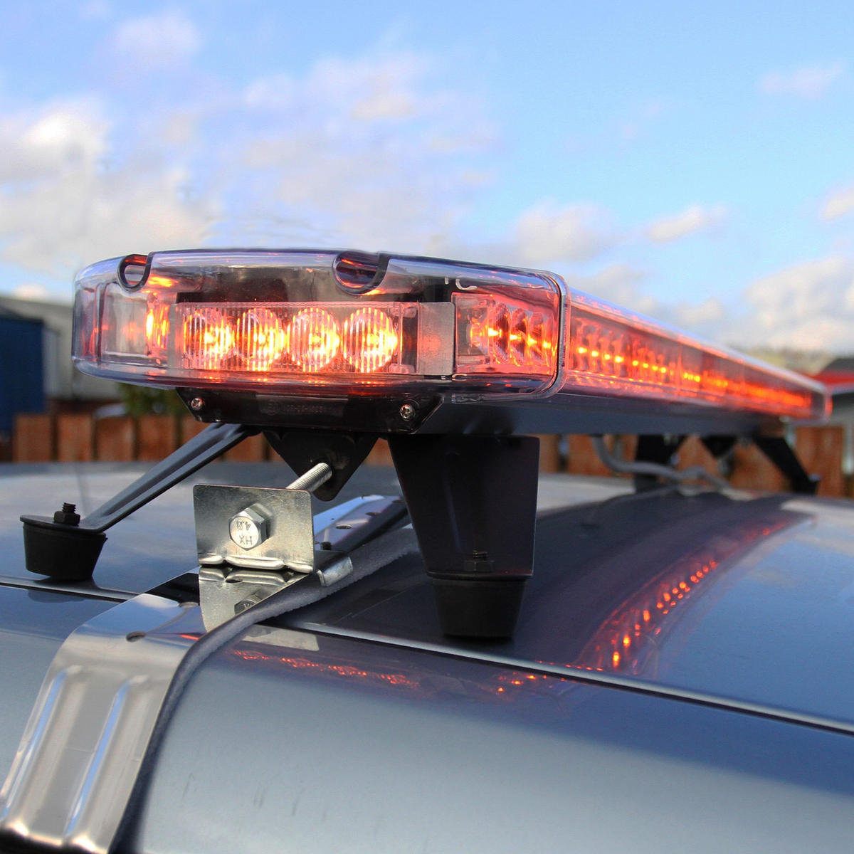 WARNLEUCHTE BALKEN LED Rundumlicht 88 LED`s - Orange, Kunststoff (20/120/1cm) - Monstershop