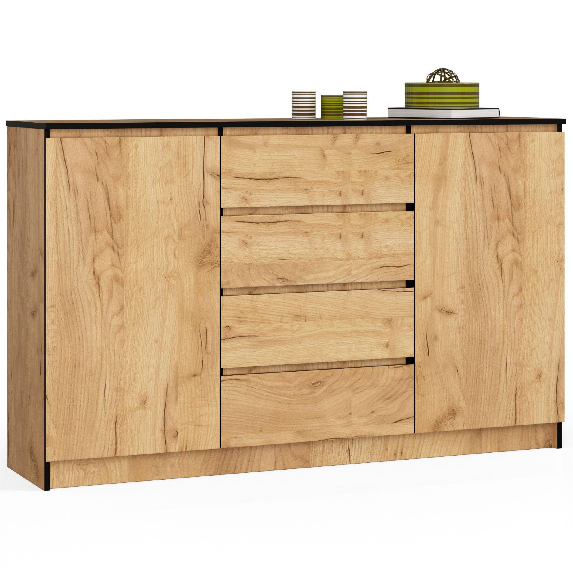 KOMMODE Eichefarben 160x40x99 cm - Eichefarben, Holzwerkstoff (160/99/40cm) - Akord