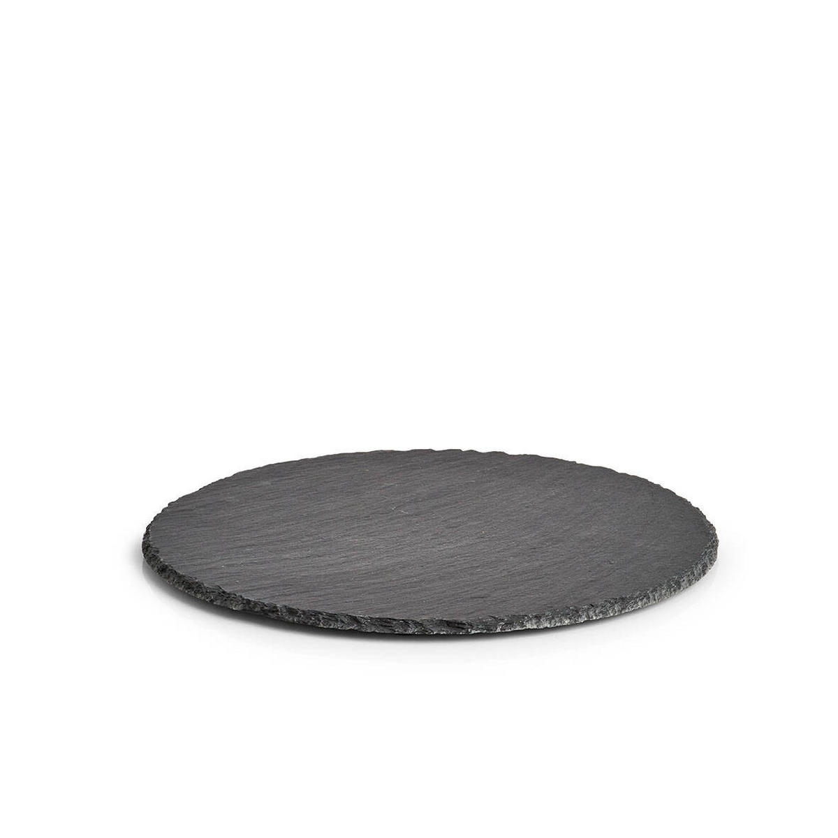 SERVIERPLATTE Schiefer Ø 30 cm - Anthrazit, Stein (30/1/30cm) - ZELLER