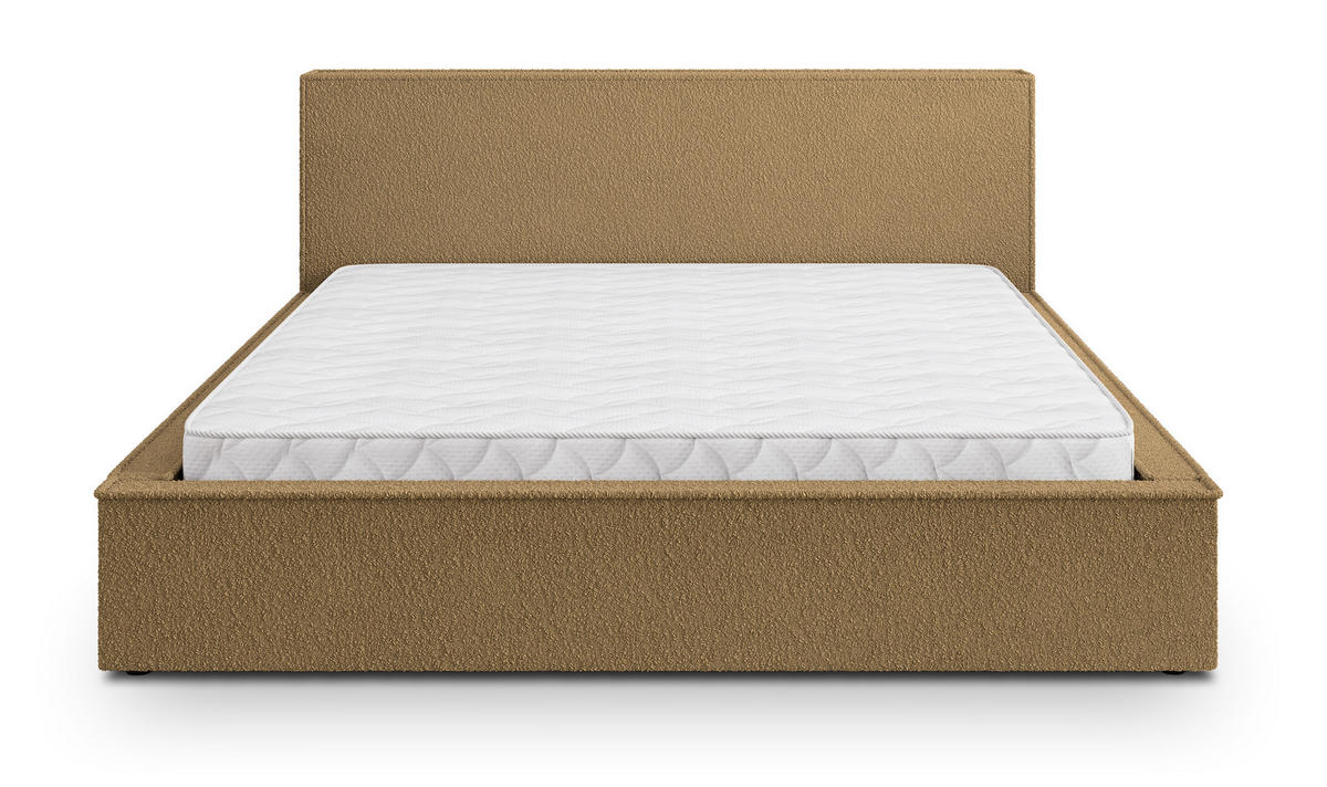 POLSTERBETT CELORA Q 120x200 cm mit Bettkästen - Orange - Orange, Holz/Textil - MASSENO