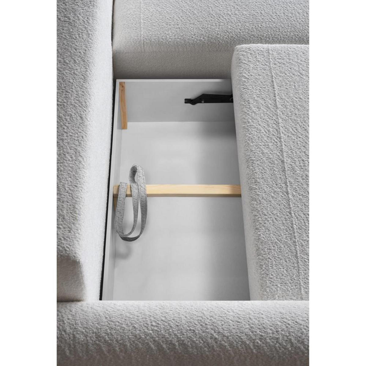 ECKSCHLAFSOFA Olivio L Hellgrau - Hellgrau/Schwarz, Kunststoff/Textil (266/170cm) - Beautysofa