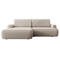 ECKSOFA 250 cm Mareno mit Bettkasten, Schlaffunktion, Links, Beige - Beige, Holz (250/146cm) - Emporius