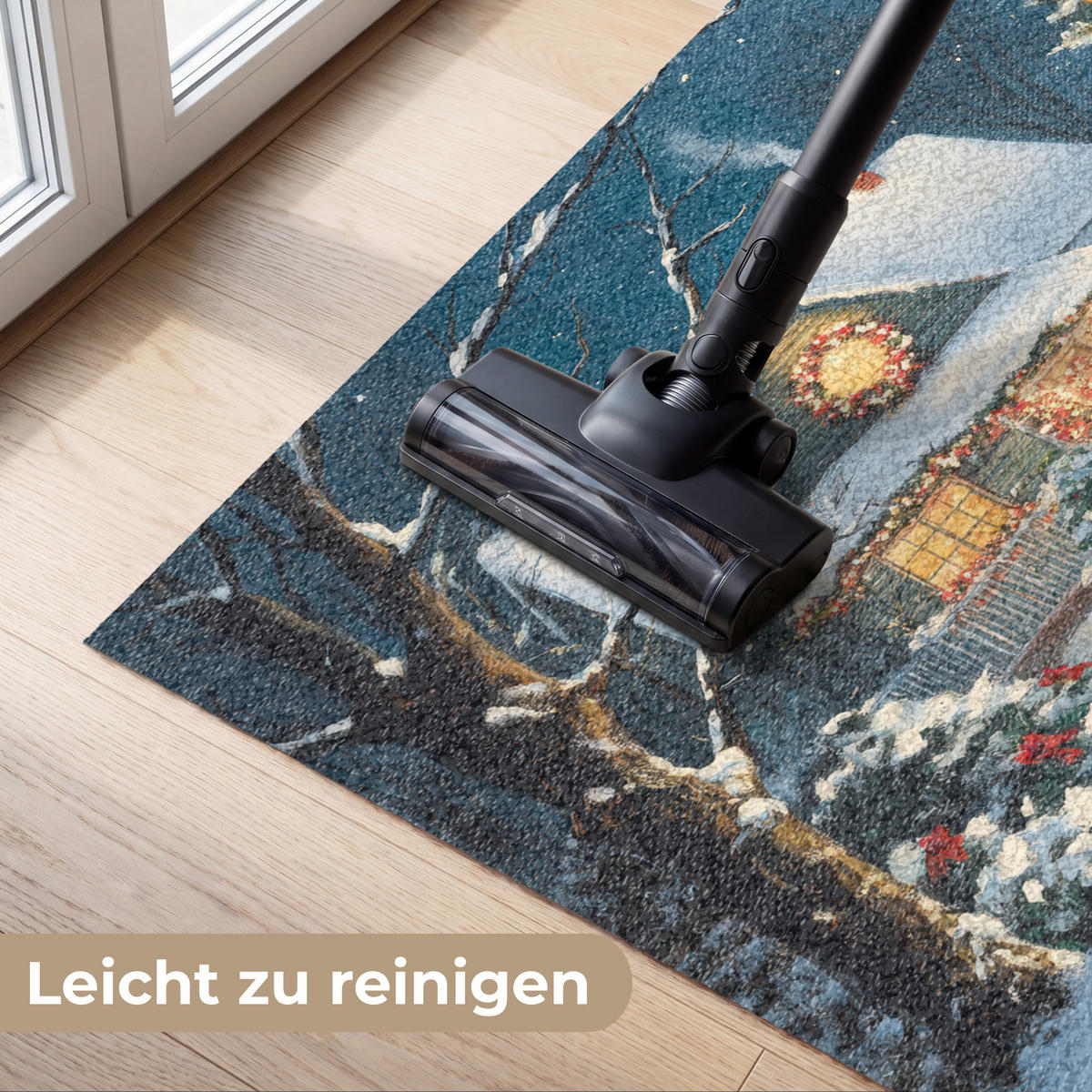 ROHOŽKA Vánoce - Vánoční stromek - Zima - Domov - Sníh 120x80 cm - různobarevná, textil/umělá hmota (120/0.4cm) - MuchoWow