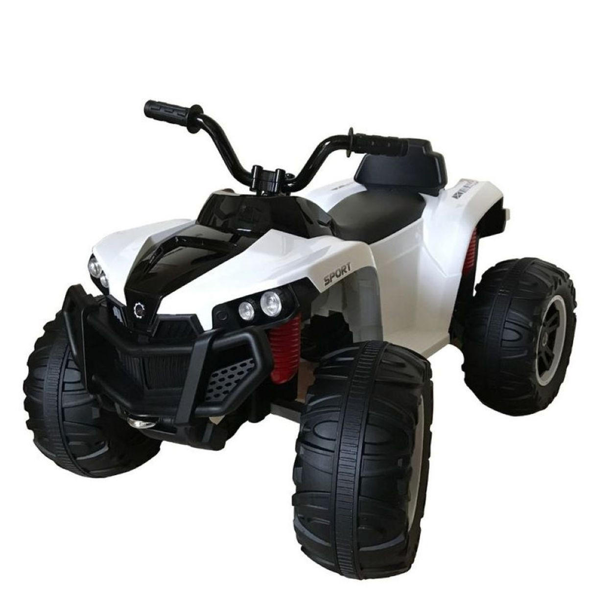 ELEKTRO KINDERQUAD Kinderquad S888 2x 25 Watt Motoren, 12V 7Ah Akku, Musikfunktion, LED-Scheinwerfer - Weiß, Kunststoff (100/70/70cm) - Es-Toys