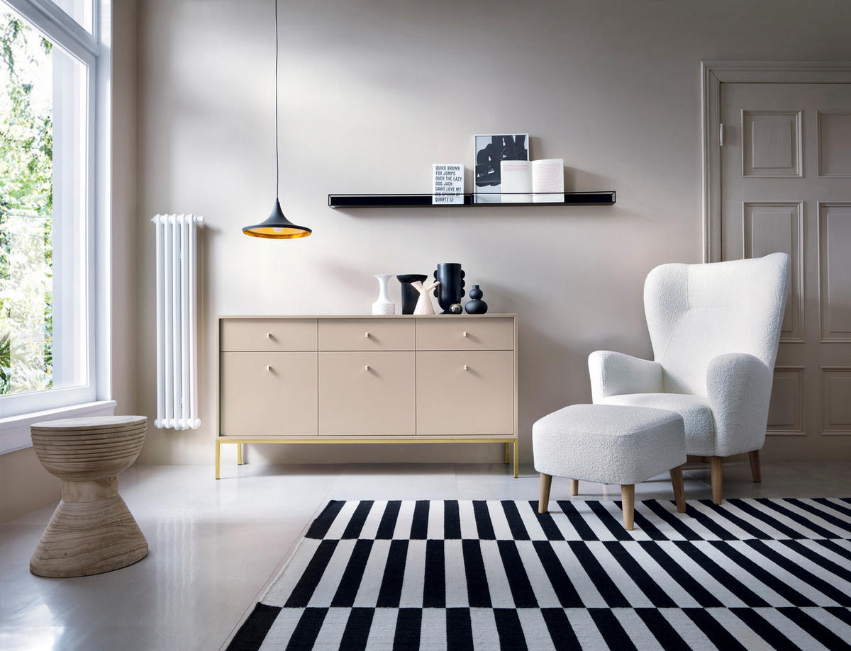 KOMMODE, sandbeige, 153,4 x 83 x 39 cm - Beige, Holzwerkstoff (153.4/83/39cm) - 3XE LIVING