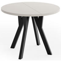 ESSTISCH Vero rund ausziehbar verlängerbar, Kaschmir 100-300/100/77 cm - Kaschmir/Beige, Holz/Holzwerkstoff (100/300/76.5cm) - WFL GROUP
