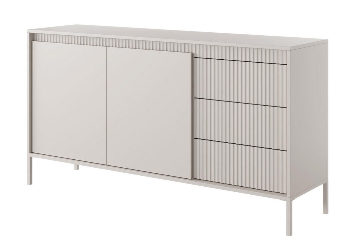 SIDEBOARD Falsetto Beige 153 cm - Beige, Holzwerkstoff/Metall (153/81.5/39.5cm) - Selsey