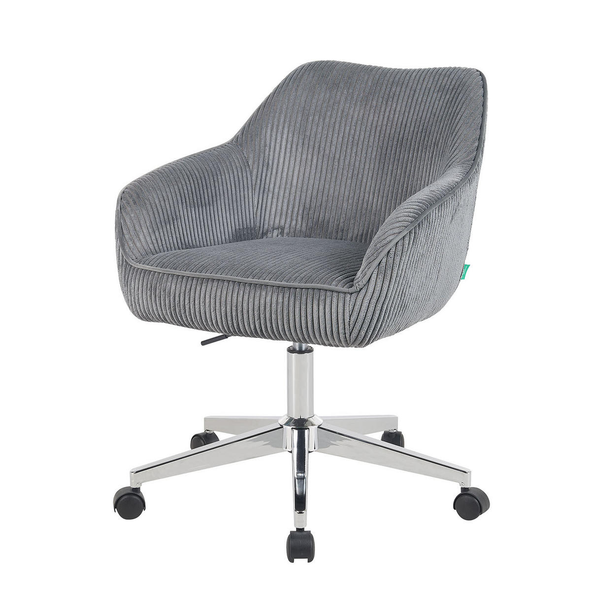 BÜROSTUHL Mika-Noel 2er-Set - Chromfarben/Grau, Textil/Metall (60/79/61cm) - DUBI Möbel