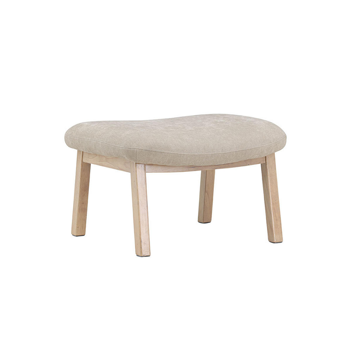 POUF, Rile, Beige, Polyester, 70 x 60 x 42 cm - Beige, Textil (70/42/60cm) - ebuy24