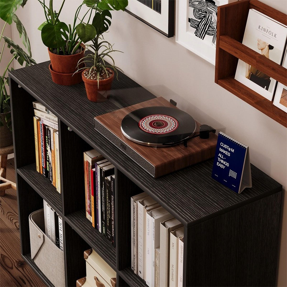 BÜCHERREGAL, Schwarz, 30/100/63 cm - Schwarz, Holzwerkstoff (100/63/30cm)