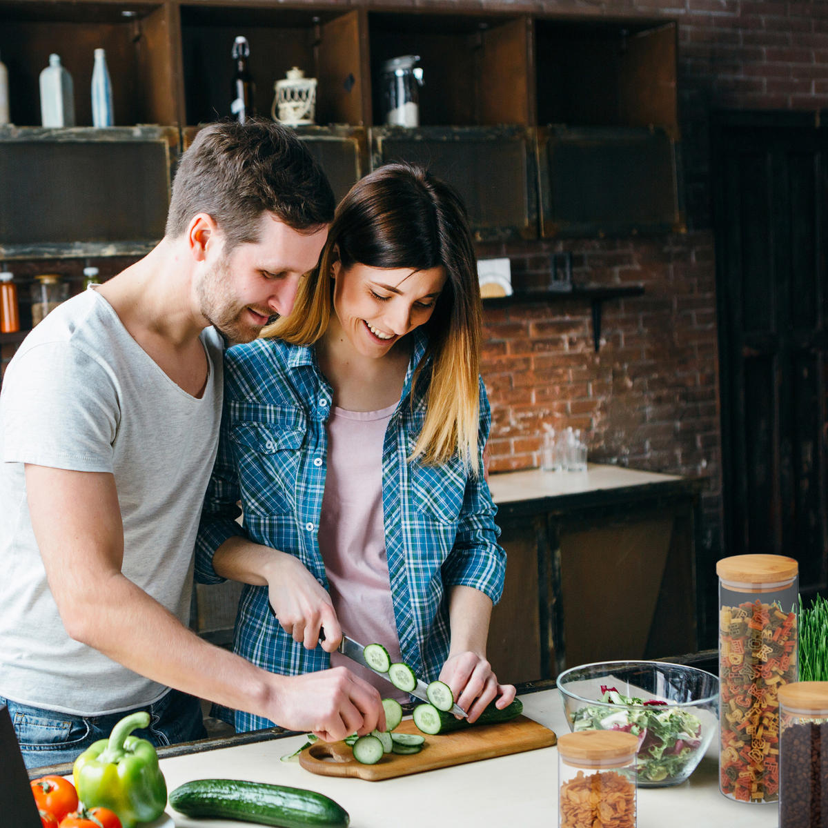 3XVORRATSGLAS - Transparent, Glas/Holz (10/28/10cm) - Relaxdays