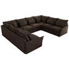 WOHNLANDSCHAFT VERSO U 8M Braun Velvet - Schwarz/Braun, Kunststoff/Textil (362/93/270cm) - MKS