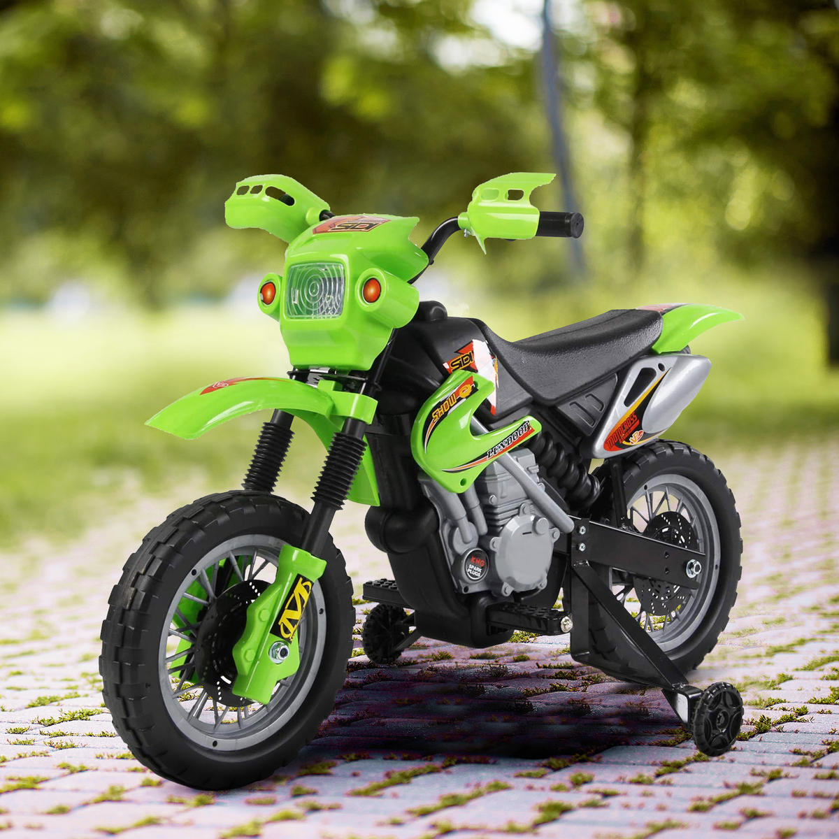 ELEKTRO-MOTORRAD DE-13171 Stützräder Grün/Schwarz - Grün, Kunststoff (102/53/66cm) - ComfortXL