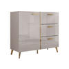 KOMMODE Picru 100 1D3SZ - Kaschmir/Goldfarben, Holzwerkstoff/Kunststoff (100/92/38cm) - MIRJAN24