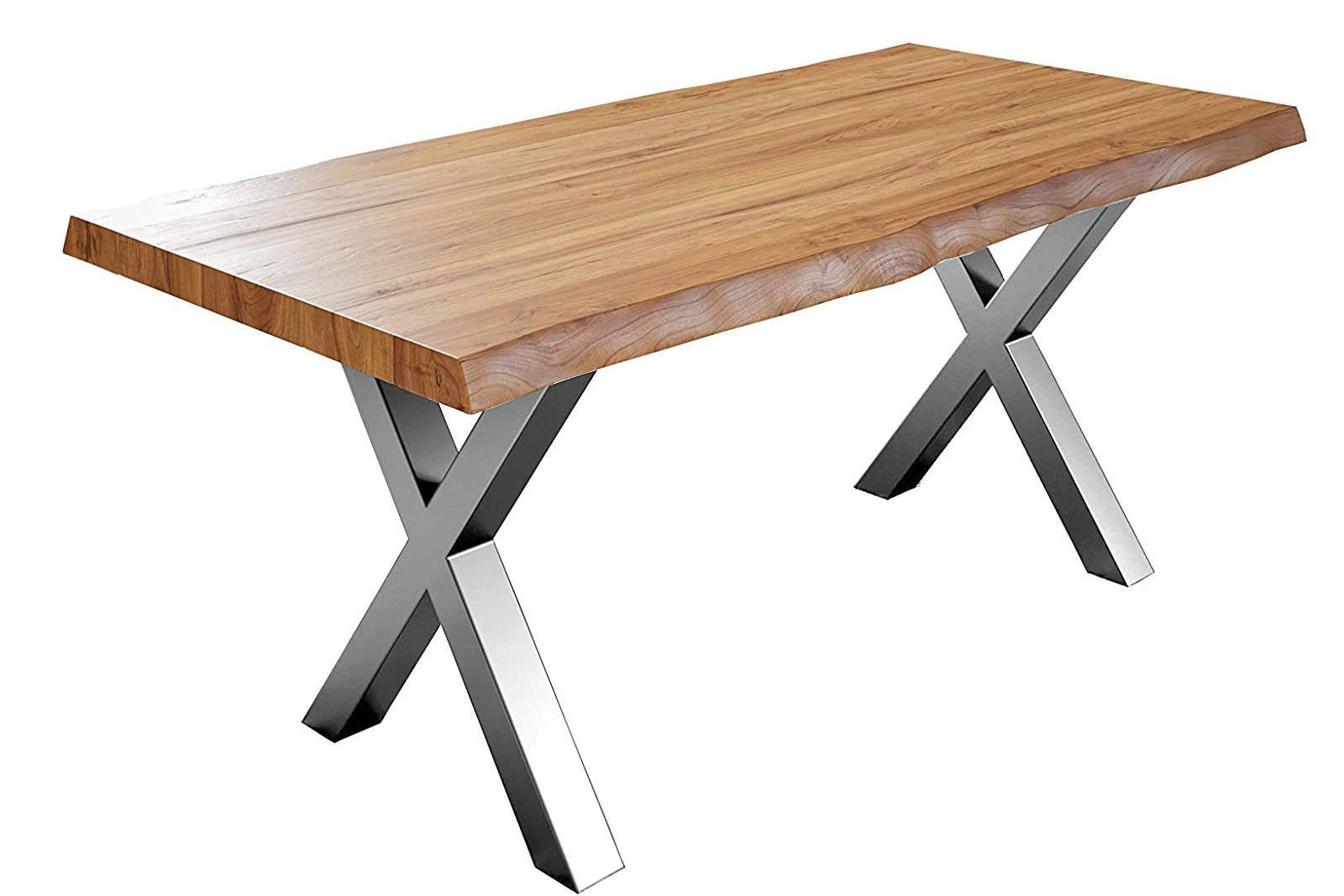 ESSTISCH XEREZ - Beige/Silberfarben, Holz/Metall (100/200/79cm) - SAM
