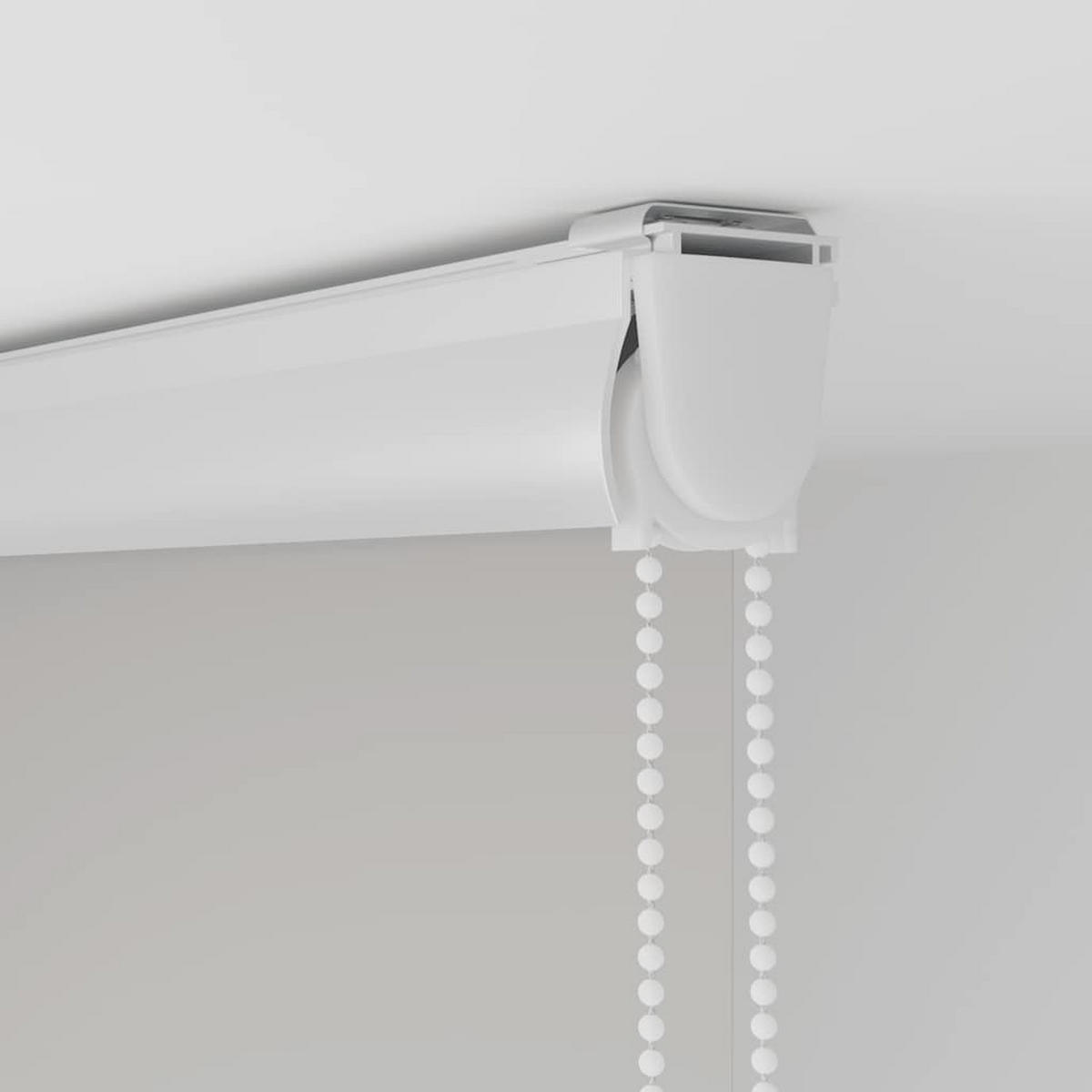 ROLLO für die Dusche 100/240 cm Stoffbreite 96 cm aus PEVA Hellgrau - Hellgrau, Kunststoff (100/240cm) - vidaXL