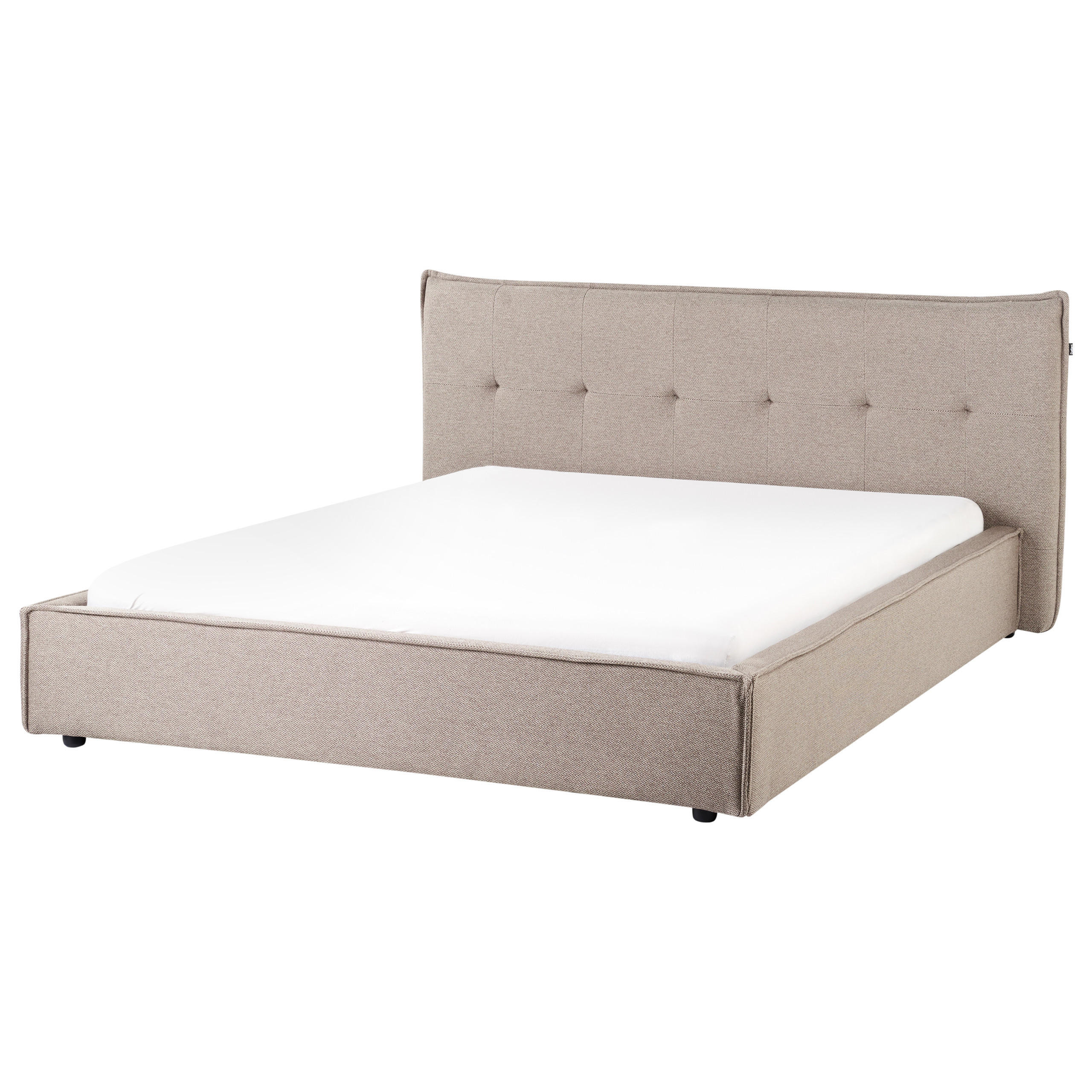 POLSTERBETT mit Lattenrost 160x200 cm Beige Lestre - Taupe, Textil (160/200cm) - Beliani