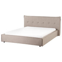 POLSTERBETT mit Lattenrost 160x200 cm Beige Lestre - Taupe, Textil (160/200cm) - Beliani