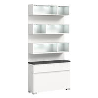 GARDEROBE Shoelove 27/95/192 cm - Grau, Holzwerkstoff (95/192/27cm) - Xonox