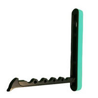 GARDEROBENHAKEN klappbar Wandhaken Klapphaken schwarz Silikonring grün - Schwarz, Metall (1.6/14/11cm) - Livingpoint24