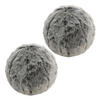 DEKOKISSEN Kunstfell Ball 2er-Set - Grau, Textil (30/30cm)