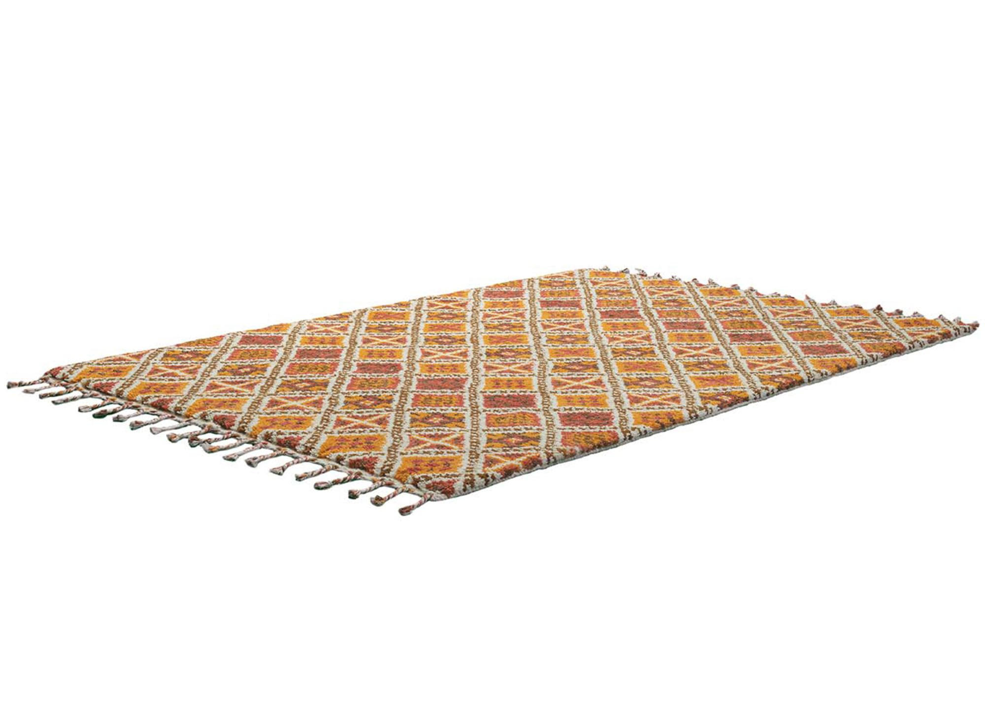 Thumbnail - Theko Berberteppich, Terra cotta, Textil, Rauten, Rechteckig, 70x140 cm, für Fußbodenheizung geeignet, Teppiche & Böden,...