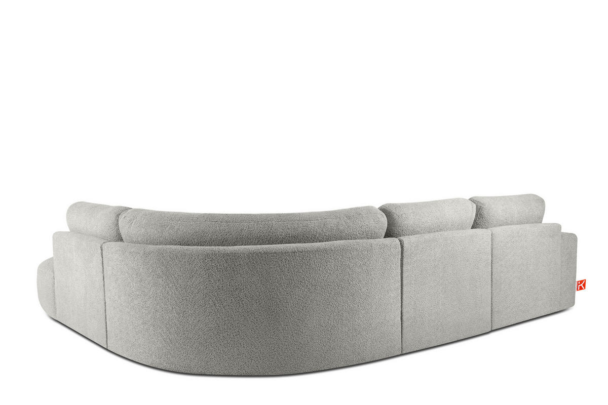 ECKSOFA RECHTS ZUCCO, Hellaschgrau - Hellgrau, Holz/Holzwerkstoff (304/293cm) - KONSIMO®