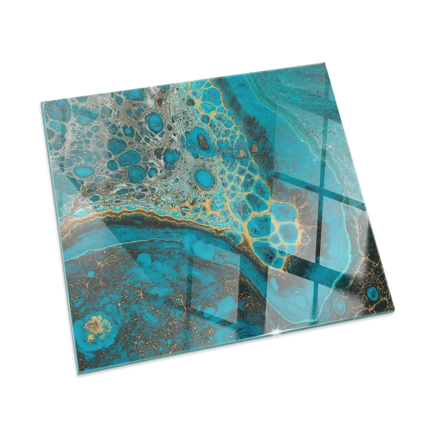 ArtPrintCave Glasplatte Türkis 60x60x0.4 cm