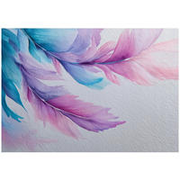 FOTOTAPETE Federn Abstrakt Lila 200x140 cm - Multicolor, Papier (200/140cm) - Wallarena