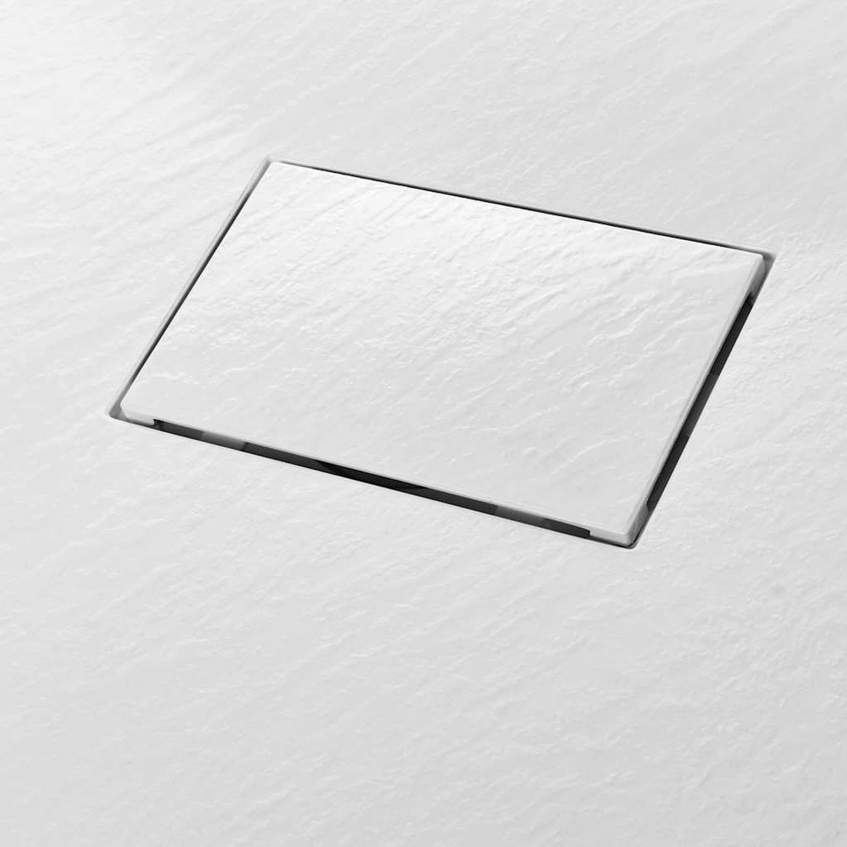 DUSCHWANNE Weiss 90/70 Cm - Weiß, Textil (70/2.6/90cm) - vidaXL