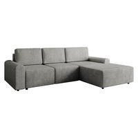 ECKSOFA Bella L, Seite: Rechts - Schwarz/Grau, Holz/Kunststoff (258/168cm) - MIRJAN24